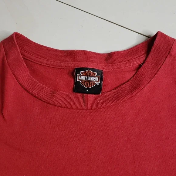 Vintage Harley Davidson Mens Motorcycles Long Sleeve Shirt Size L Logo USA Biker - Picture 14 of 16